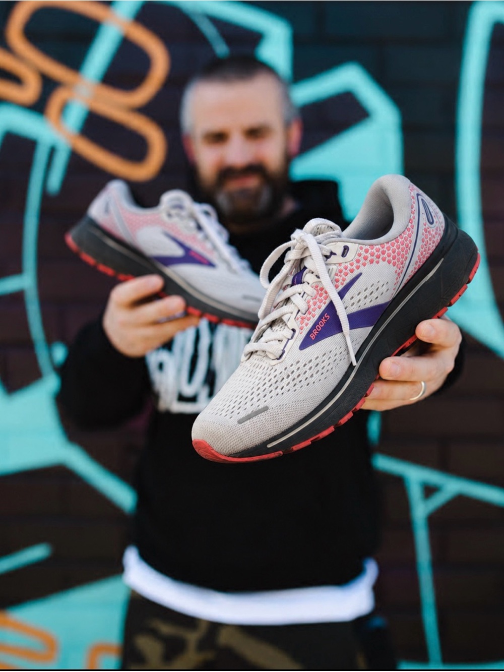 Brooks Ghost Women’s Running Shoes Size 9 Gray Purple Coral 🪸